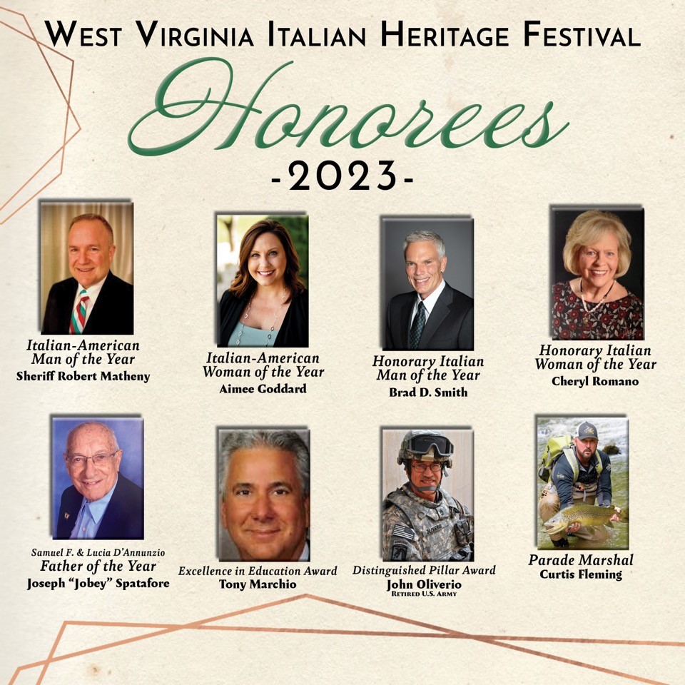 West Virginia Italian Heritage Festival Honorees